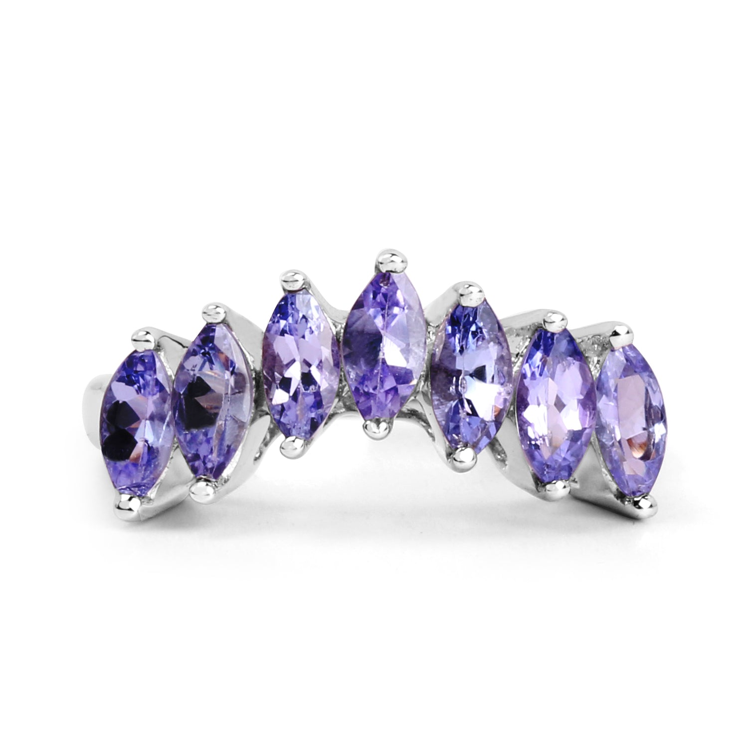 1.68 Carat Genuine Tanzanite .925 Sterling Silver Ring by Bids.com