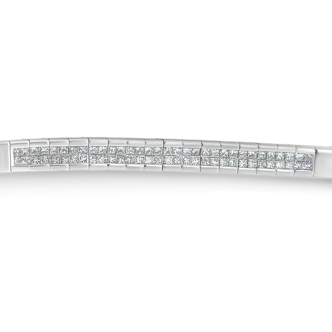 14K White Gold Princess Cut Diamond Bracelet (1.00 cttw, H-I Color, SI1-SI2 Clarity) by Bids.com