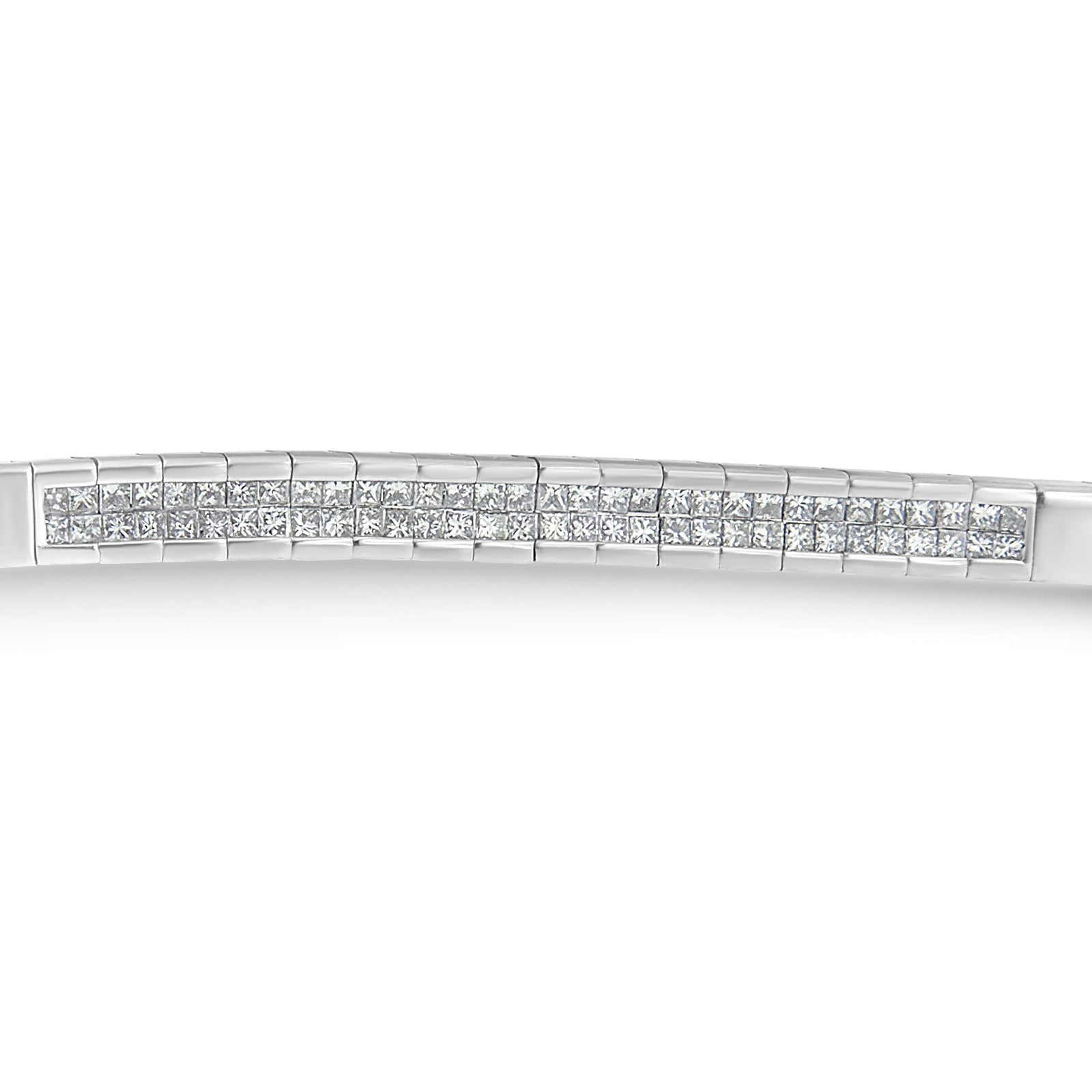 14K White Gold Princess Cut Diamond Bracelet (1.00 cttw, H-I Color, SI1-SI2 Clarity) by Bids.com