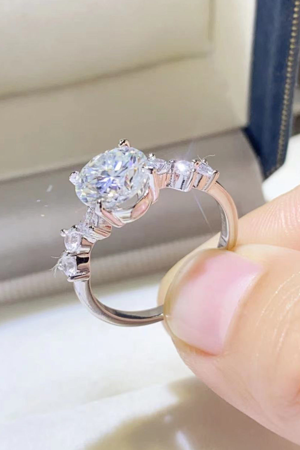 2 Carat Brilliant Round Cut Sparkala™ Platinum Over Pure Sterling Silver Ring by Sparkala
