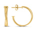14k Yellow Gold Large Crossover Hoops by Bids.com