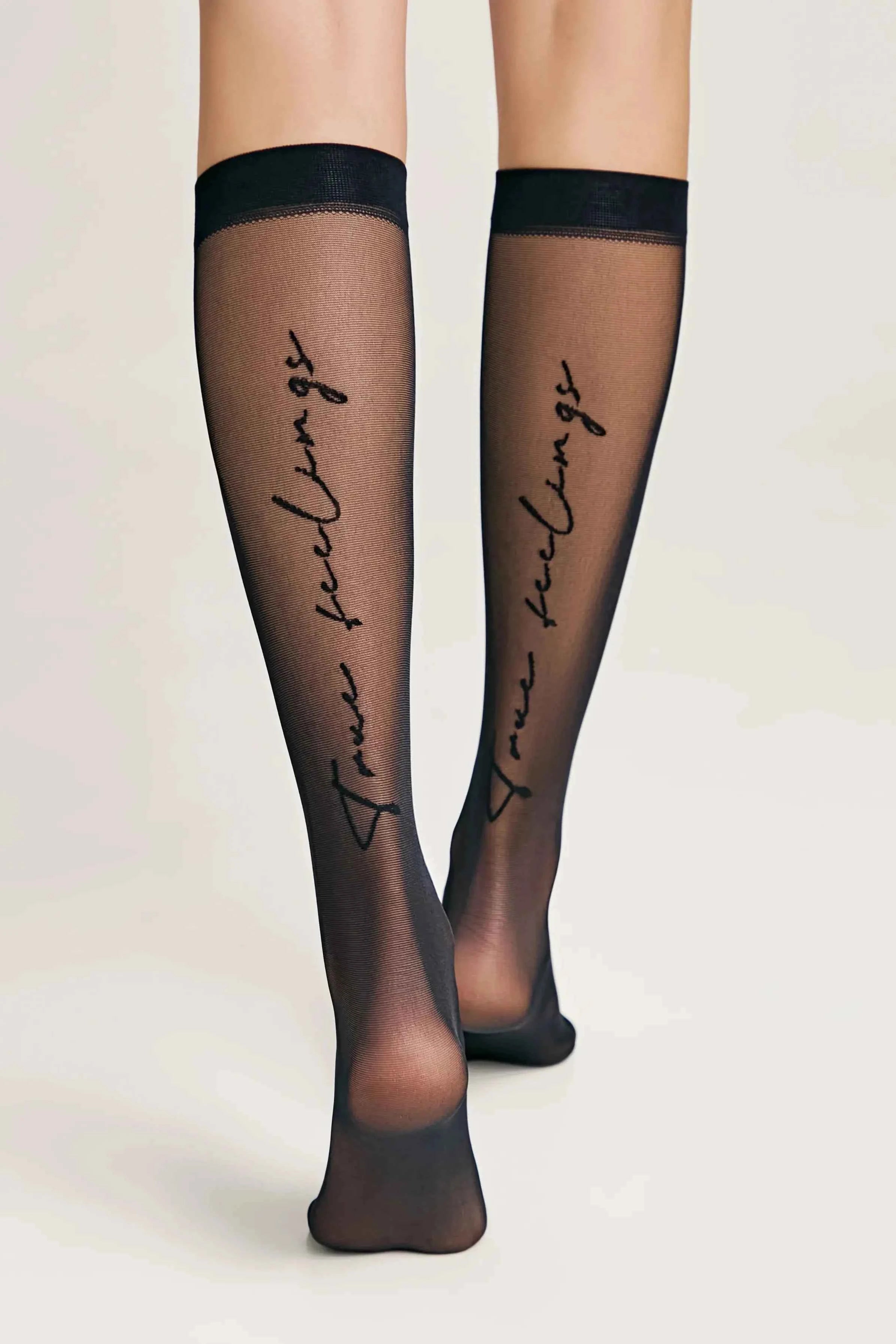 Fantasy Knee Highs Conte True Love - Elastic Band and Printed Design
