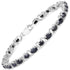 7.41 Carat Genuine Black Sapphire .925 Sterling Silver Bracelet  DestGlow