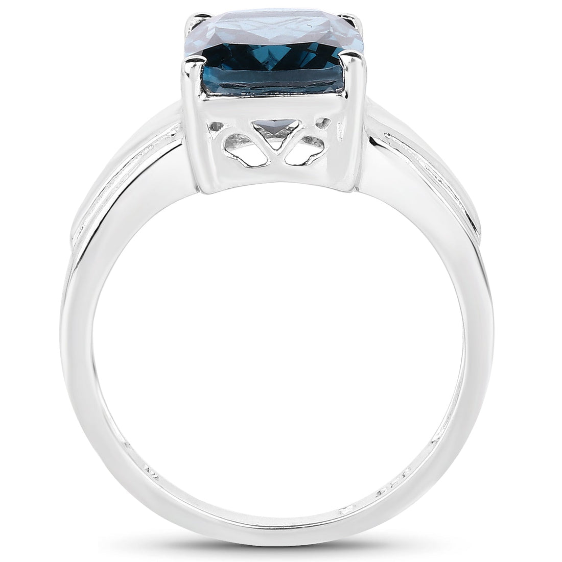 3.50 Carat Genuine London Blue Topaz .925 Sterling Silver Ring by Bids.com