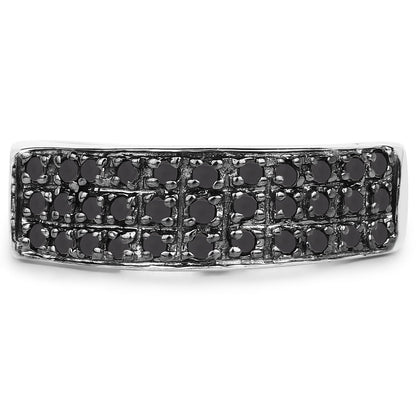 0.35 Carat Genuine Black Diamond .925 Sterling Silver Ring by Bids.com