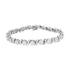 14K White Gold 5 1/4 cttw Diamond S-Link Floral Cluster Tennis Bracelet (I-J Clarity, SI2-I1 Color) - Size 7" 