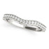 14k White Gold Milgrained Pave Set Curved Diamond Wedding Band (1/5 cttw) by Bids.com