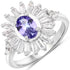 2.01 Carat Genuine Tanzanite and White Topaz .925 Sterling Silver Ring by Bids.com