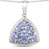 1.96 Carat Genuine Tanzanite .925 Sterling Silver Pendant  DestGlow