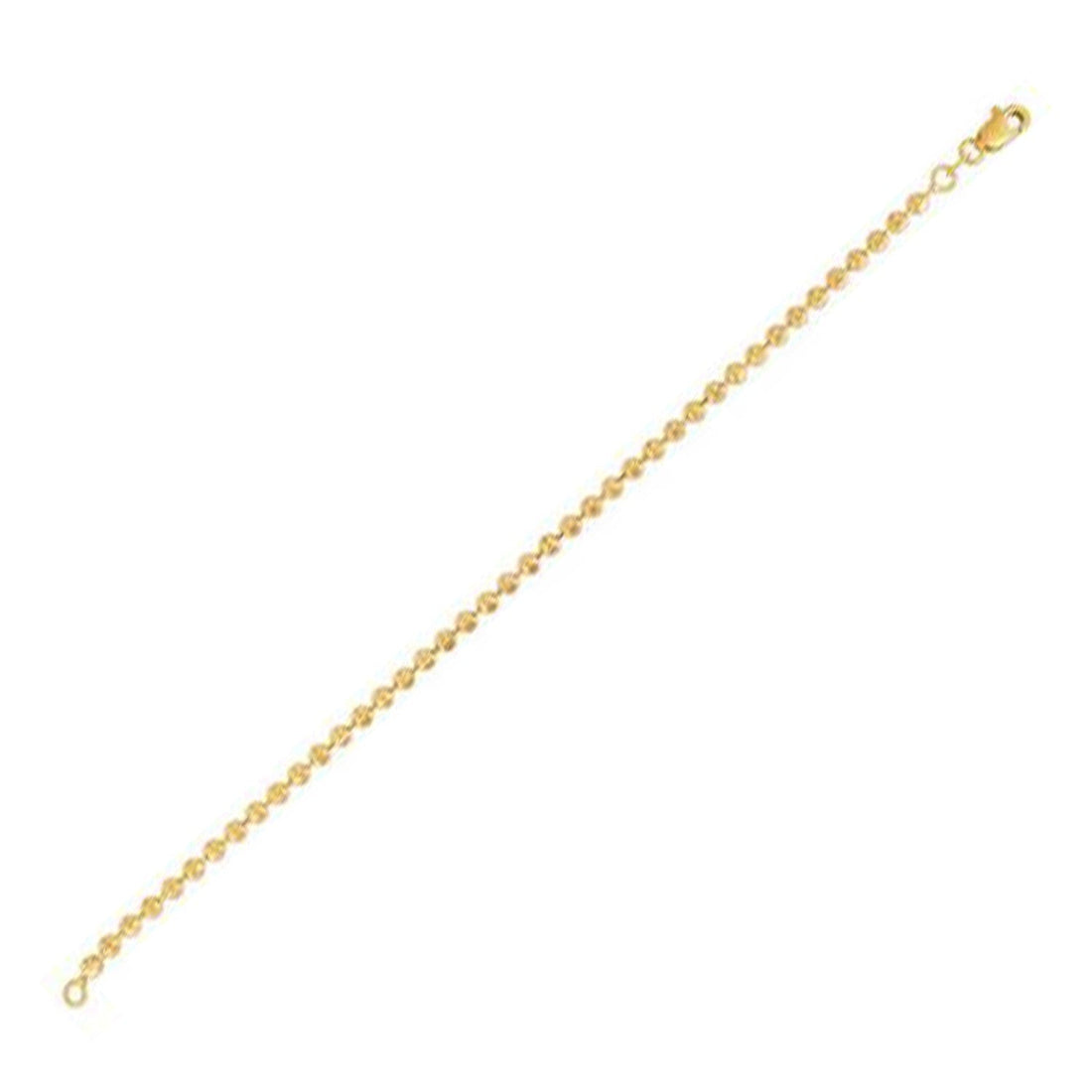 Moon Cut Bead Chain in 14k Yellow Gold (3.00 mm)  DestGlow