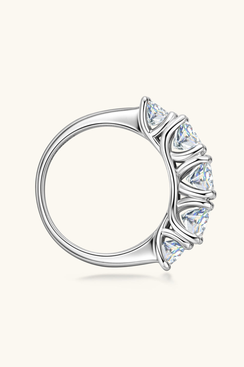 1 Carat Sparkala™ Platinum Over Pure Sterling Silver Half-Eternity Ring by Sparkala