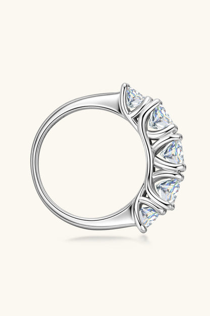 1 Carat Sparkala™ Platinum Over Pure Sterling Silver Half-Eternity Ring by Sparkala