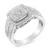 10K White Gold Diamond Cluster Ring (1 Cttw, H-I Color, I1-I2 Clarity) - Size 6-3/4 by Bids.com