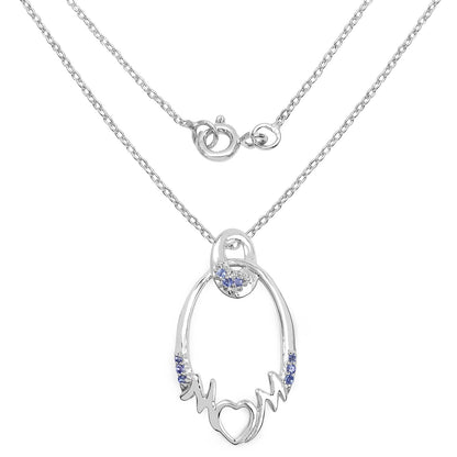 0.18 Carat Genuine Tanzanite .925 Sterling Silver Pendant by Bids.com