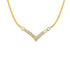10K Yellow and White Gold 1/2 Cttw Princess Cut Diamond Channel-Set â€œVâ€ Shape 18" Franco Chain Necklace (H-I Color, SI2-I1 Clarity) by Bids.com