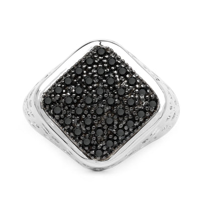 0.54 Carat Genuine Black Diamond .925 Sterling Silver Ring by Bids.com