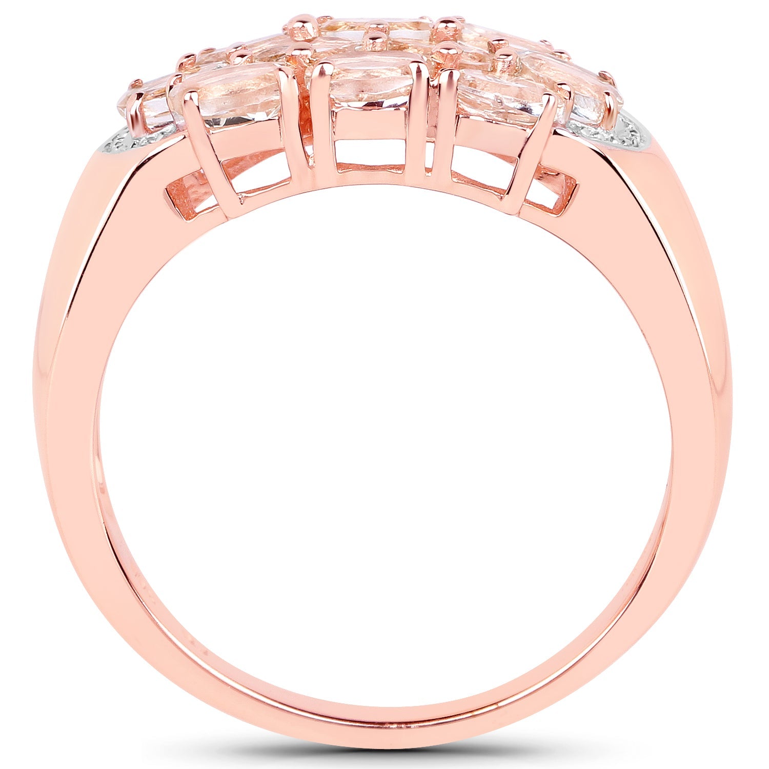 1.50 Carat Genuine Morganite .925 Sterling Silver Ring by Bids.com