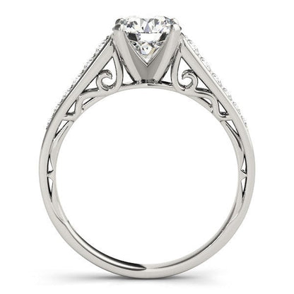 14k White Gold Cathedral Design Diamond Engagement Ring (1 1/4 cttw) by Bids.com