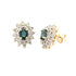 2.30ct Sapphire Diamond Earrings 14KT Yellow Gold by Bids.com
