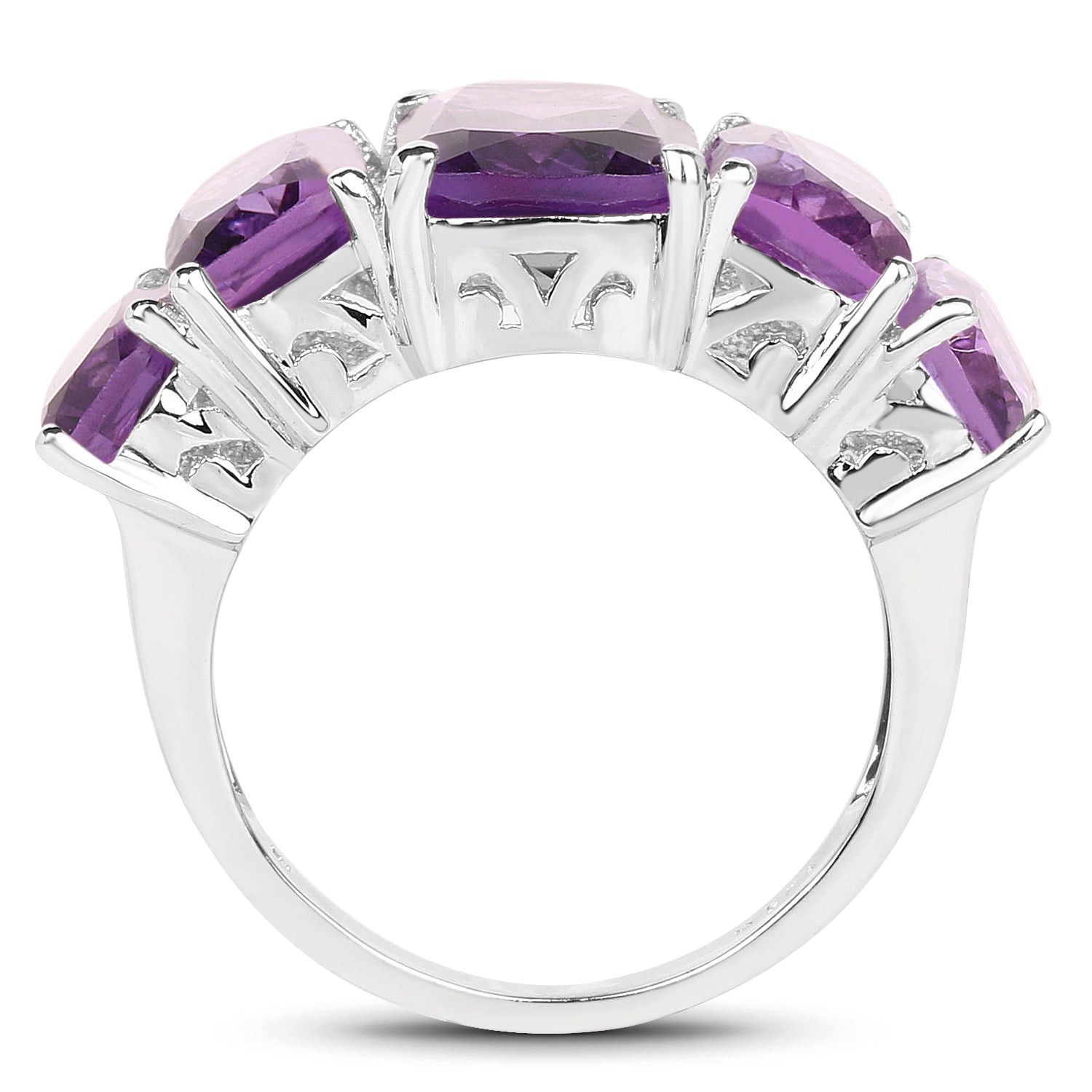 11.10 Carat Genuine Amethyst .925 Sterling Silver Ring by Bids.com