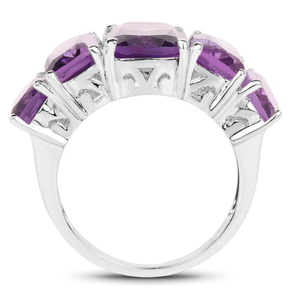 11.10 Carat Genuine Amethyst .925 Sterling Silver Ring by Bids.com
