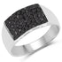 0.43 Carat Genuine Black Diamond .925 Sterling Silver Ring by Bids.com