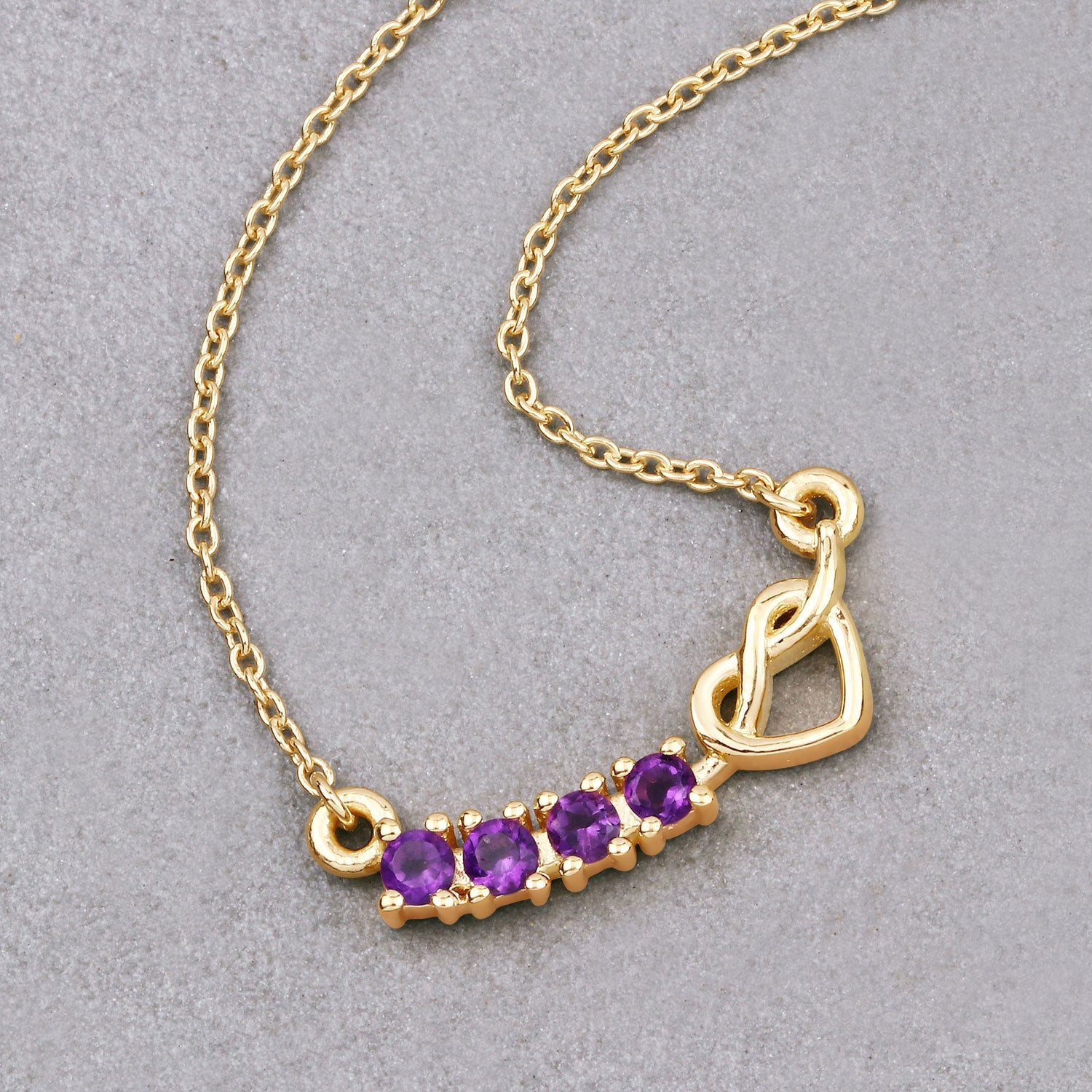 0.24 Carat Genuine Amethyst .925 Sterling Silver Necklace by Bids.com