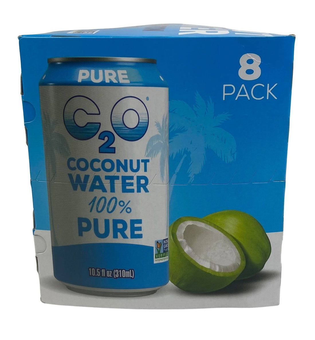 C2O Coconut Water 100% Pure (8 Can Pack) by Country Life Natural Foods