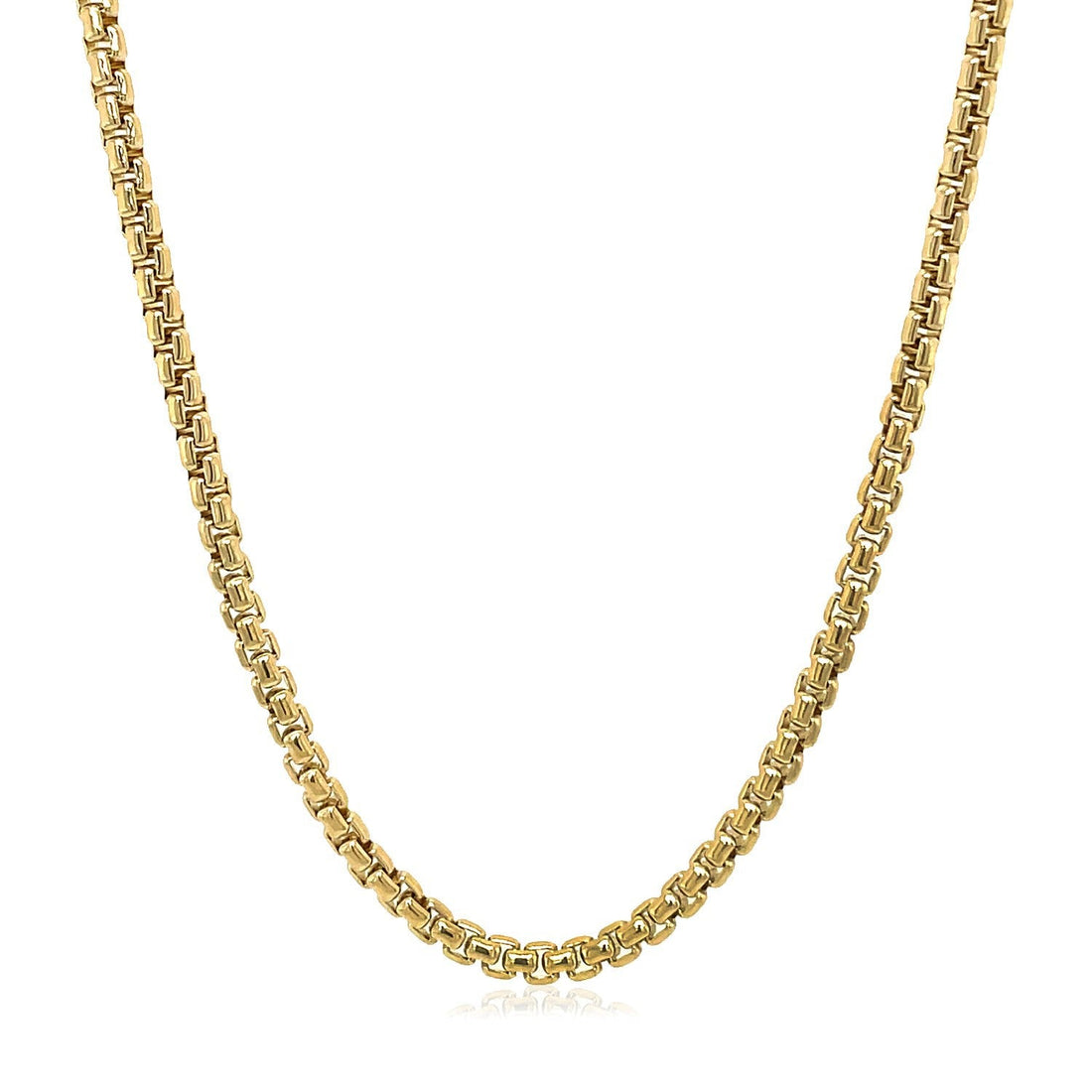 14k Yellow Gold Solid Round Box Chain 2.5 mm by Bids.com