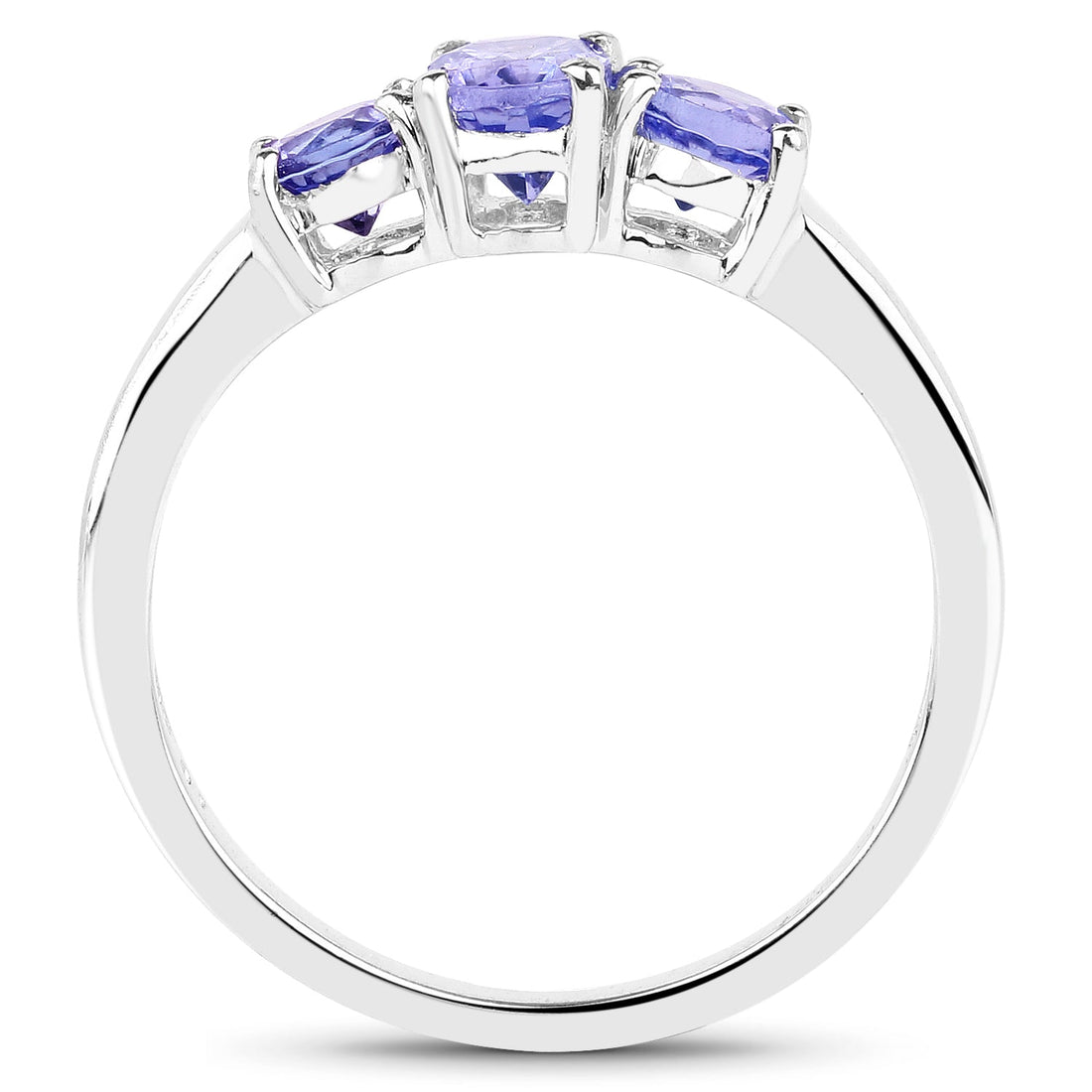 0.90 Carat Genuine Tanzanite .925 Sterling Silver Ring by Bids.com