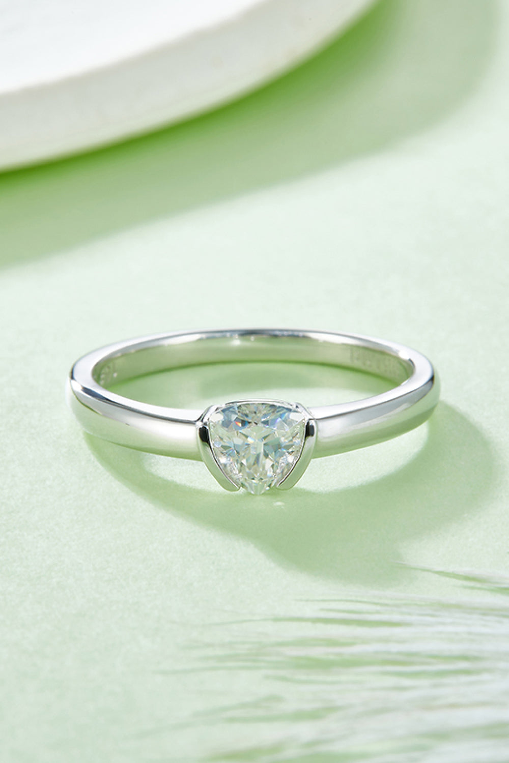 Brilliant Round Cut Sparkala™ Platinum Over Pure Sterling Silver Solitaire Ring by Sparkala