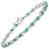 3.08 Carat Genuine Emerald .925 Sterling Silver Bracelet  DestGlow