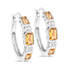 2.88 Carat Genuine Citrine and White Topaz .925 Sterling Silver Earrings by Bids.com