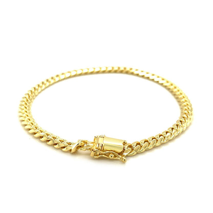 10k Yellow Gold Classic Miami Cuban Solid Bracelet (4.90 mm) by Bids.com