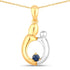 0.19 Carat Genuine Blue Sapphire .925 Sterling Silver Pendant by Bids.com