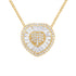 10KT Yellow Gold Diamond Heart Pendant Necklace (1/2 cttw, H-I Color, I1-I2 Clarity) by Bids.com