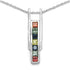 1.05 Carat Genuine Multi Sapphire .925 Sterling Silver Pendant  DestGlow