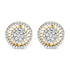 10K Yellow Gold 1.00 Cttw Diamond Halo Radiant Sunburst Stud Earrings (I-J Color, I2-I3 Clarity) by Bids.com