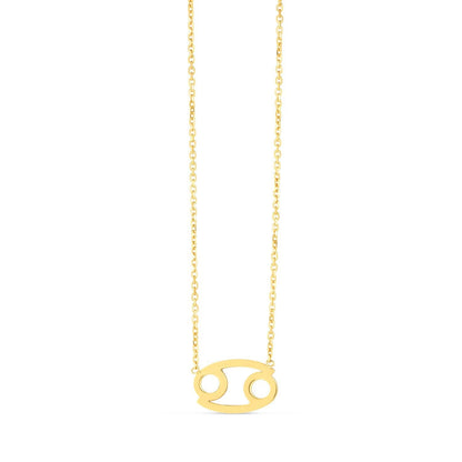 14K Yellow Gold Cancer Necklace  DestGlow