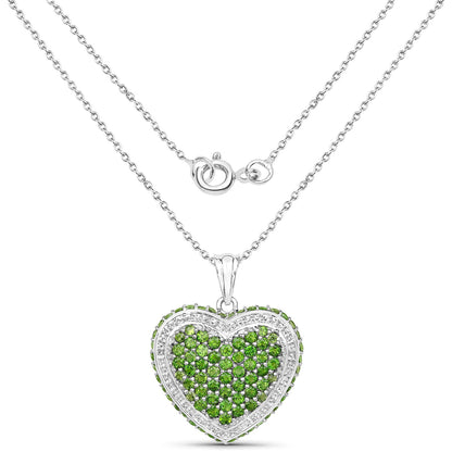 4.62 Carat Genuine Chrome Diopside .925 Sterling Silver Pendant by Bids.com