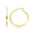 14k Yellow Gold Diamond Cut Hoop Earrings by Bids.com