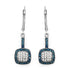 0.45 Carat Genuine Blue Diamond & White Diamond .925 Sterling Silver Earrings  DestGlow