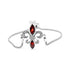.925 Sterling Silver Marquise Garnet and Diamond Accent Lariat 4â€-10â€ Fleur De Lis Adjustable Bolo Bracelet (H-I Color, SI1-SI2 Clarity) by Bids.com