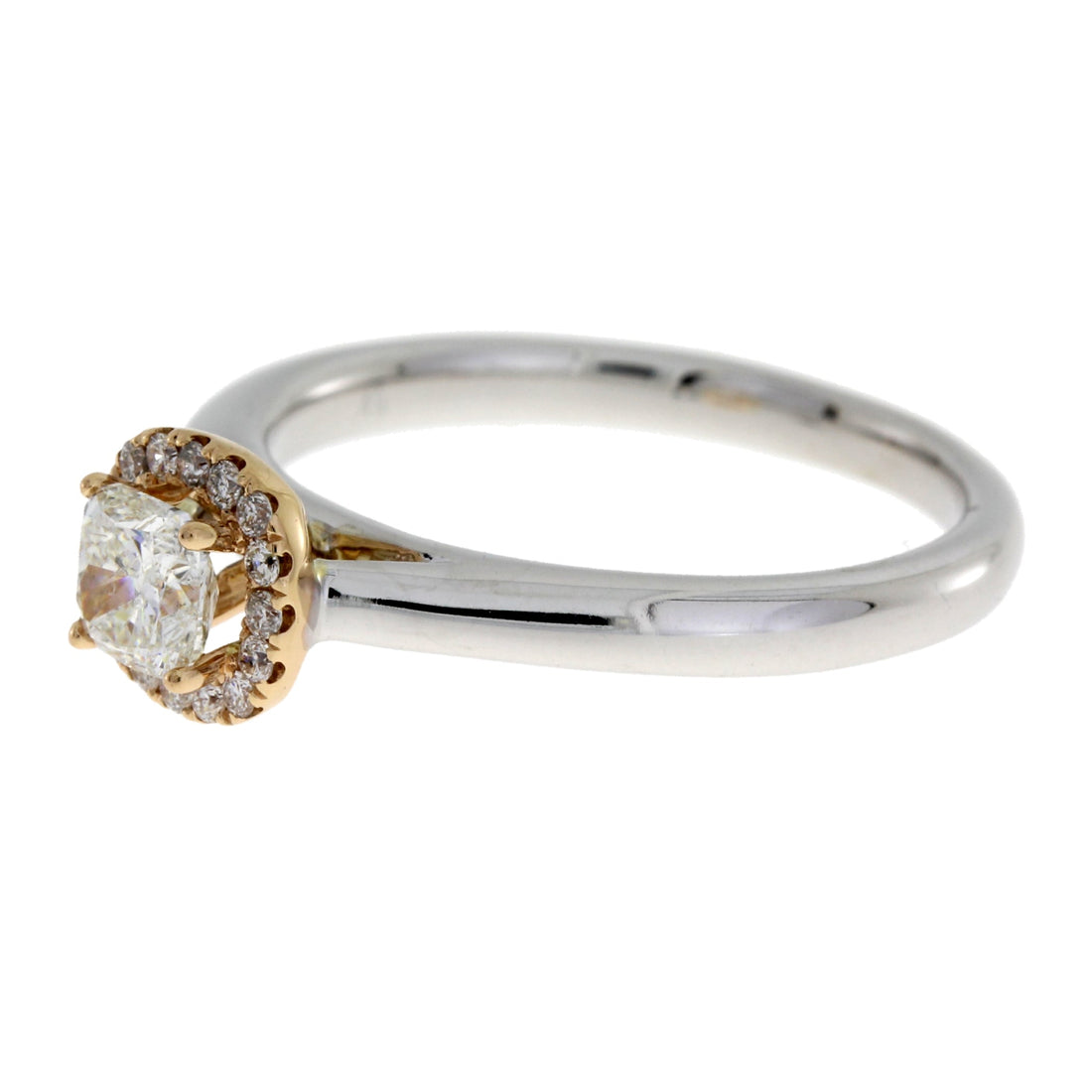 Genuine .62ct Diamond Diamond Eng Only 14KT 2 Tone Gold by Bids.com