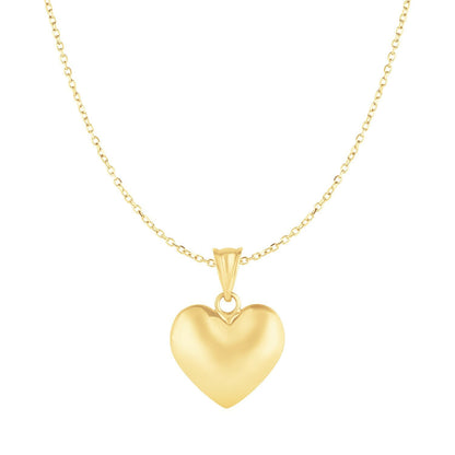 Puffed Heart Pendant in 10k Yellow Gold by Bids.com