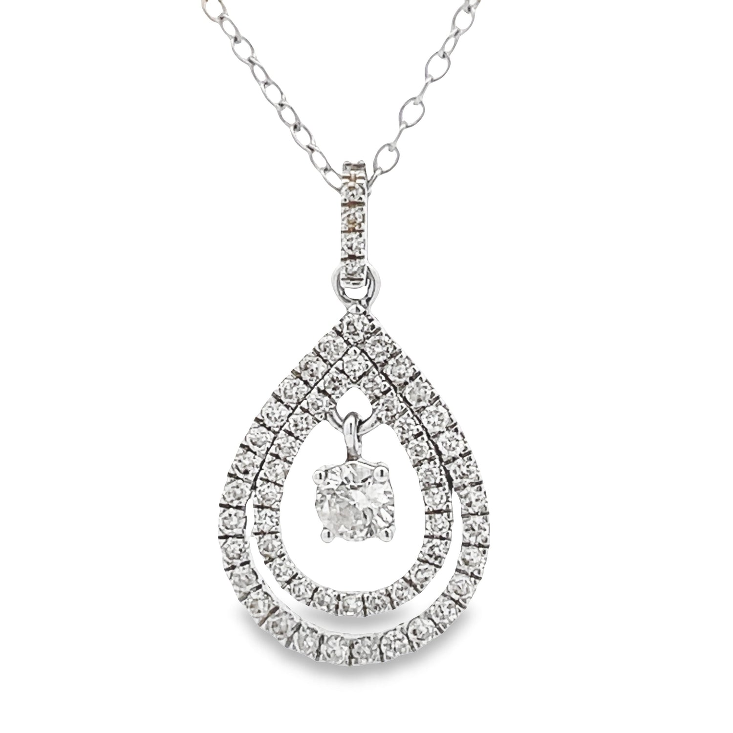 Genuine .77ct Diamond Fashion Pendants 10KT White Gold by Bids.com