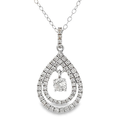 Genuine .77ct Diamond Fashion Pendants 10KT White Gold by Bids.com