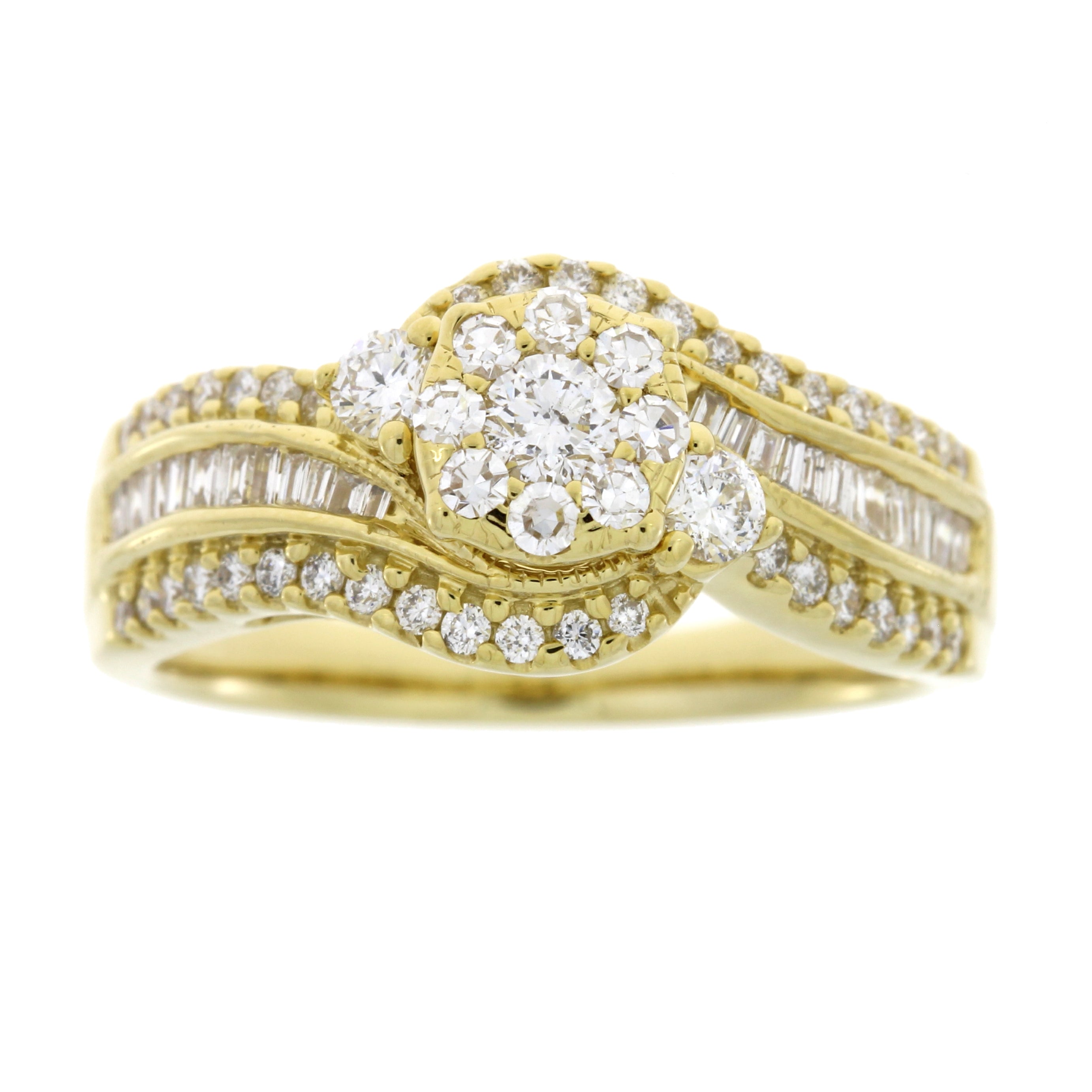 Genuine 1.00ct Diamond Eng Only 14KT Yellow Gold by Bids.com