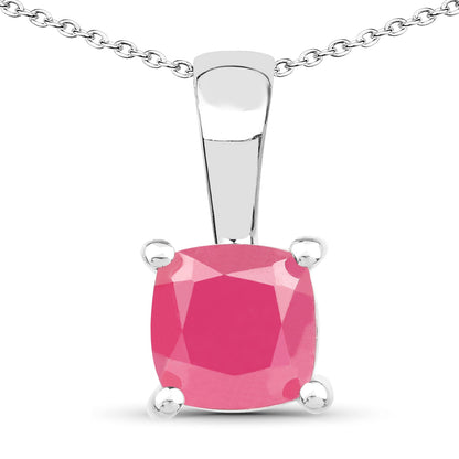 1.80 Carat Genuine Emerald, Glass Filled Ruby &amp; Glass Filled Sapphire .925 Sterling Silver Pendant by Bids.com