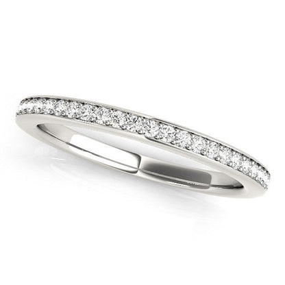 14k White Gold Simple Diamond Wedding Ring (1/4 cttw) by Bids.com